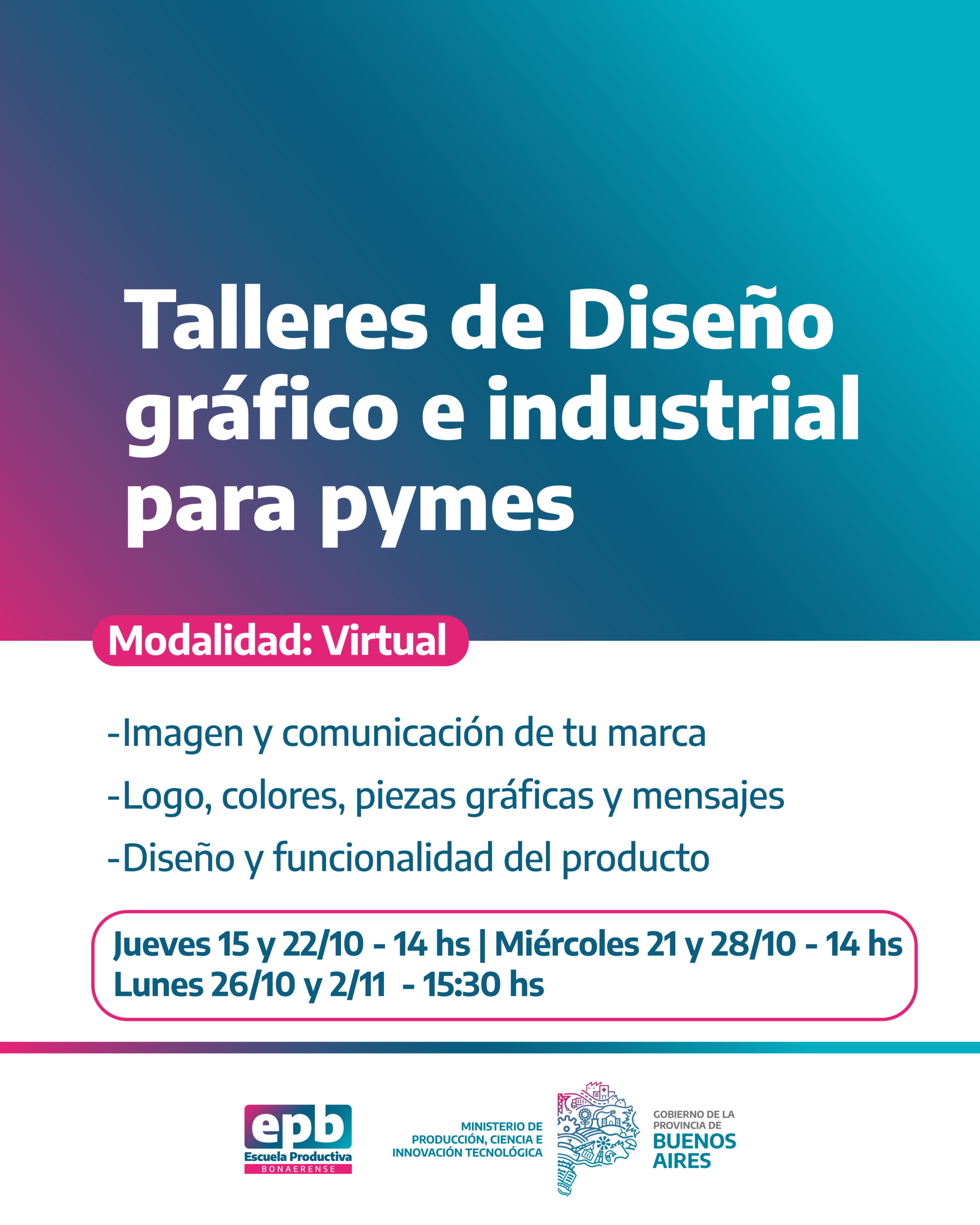 Talleres de diseño grafico e industrial para pymes